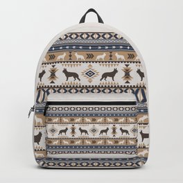 Boho dogs | German shepherd pattern tan Backpack