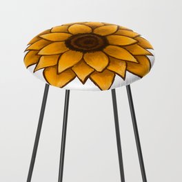 Symmetrical Sunflower Counter Stool