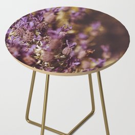 honey bee and french lavender Side Table