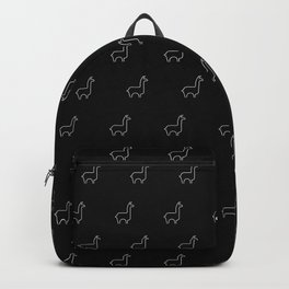 Baesic Llama Pattern (Black) Backpack