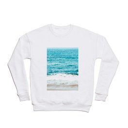 Teal Ocean Wave Photography Crewneck Sweatshirt