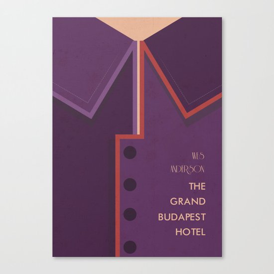 Wes Anderson's Grand Budapest Hotel - Minimal Movie Poster Canvas Print