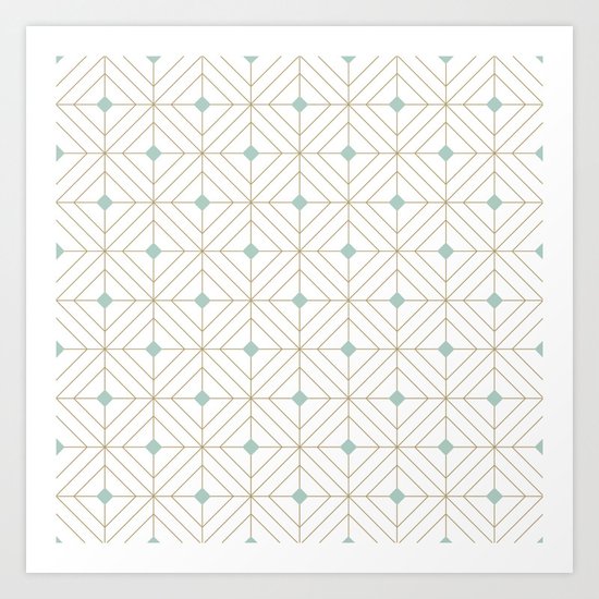 Mint Diamonds Art Print