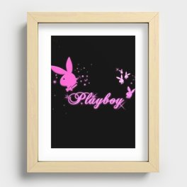 bunny pink y2k aesthetic  Recessed Framed Print