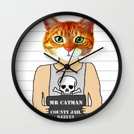 Mr CatMan's Jail Sentence  Wall Clock
