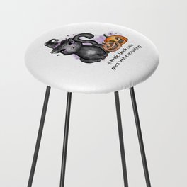 Cat lover Happy Halloween witch cat Counter Stool