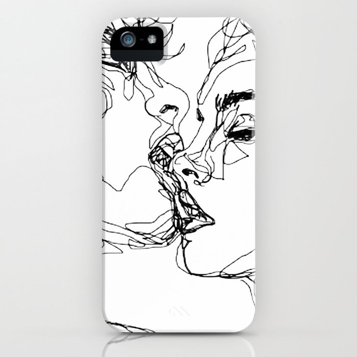kiss more often (b & w) iphone case