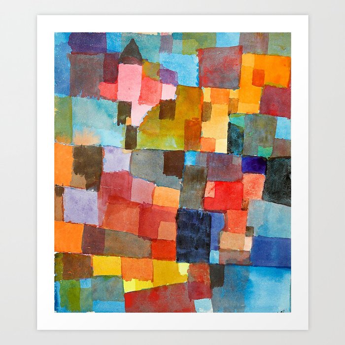  Paul Klee - Raumarchitekturen, abstract colourful paul klee  Art Print