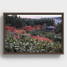 View of the temple Gingaku-Ji during sunset | Kyoto Japan travel photography | Art Print Framed Canvas