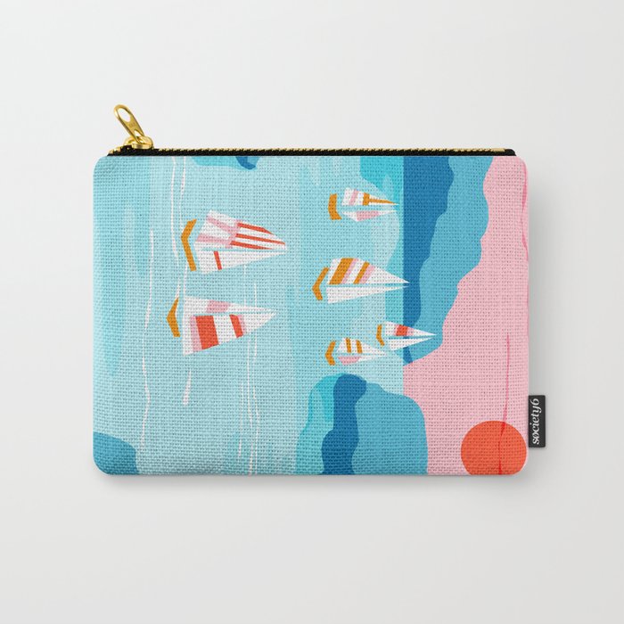 Tight - memphis throwback retro vintage classic sport boating yachting sailboat harbor sea ocean art Carry-All Pouch