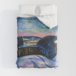 Edvard Munch - Starry Night Duvet Cover