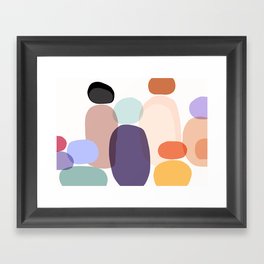 Family Portrait Contemporary Abstract Shapes Framed Art Print