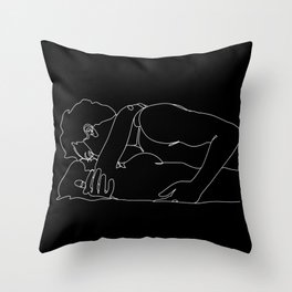 Straight Couple (black) Throw Pillow
