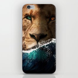 Lion behind the Ocean iPhone Skin