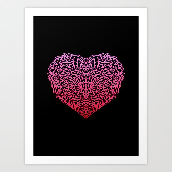 Pink Heart Art Print