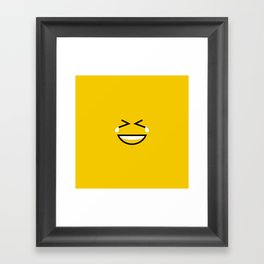 type face: laugh yellow Framed Art Print
