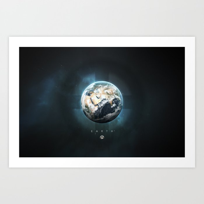 A Portrait of the Solar System: Earth Art Print