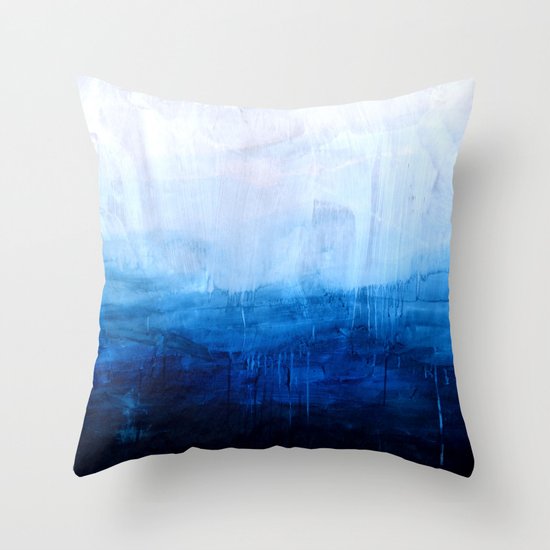 All good things are wild and free - Ocean Ombre Painting Throw Pillow