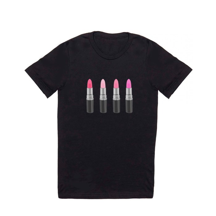 Favorite Pink Lipsticks, girly, lipstick, make up, cosmetics, illustration T Shirt