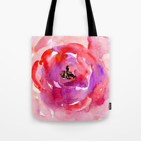red pink flower Tote Bag