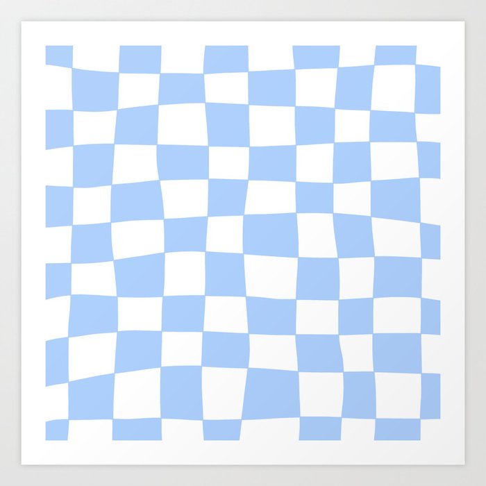 Blue and white checkerboard sales