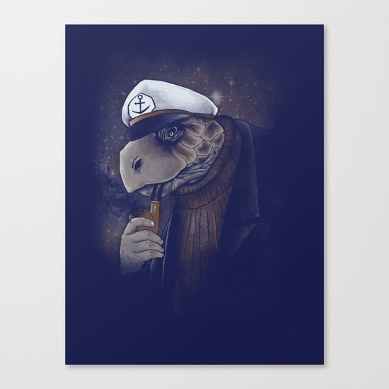 Turtlenecked Sea Captain Canvas Print