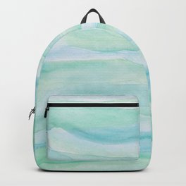 Blue Green Watercolor Layers Backpack