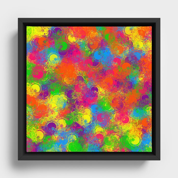 Paint Can Florals Framed Canvas