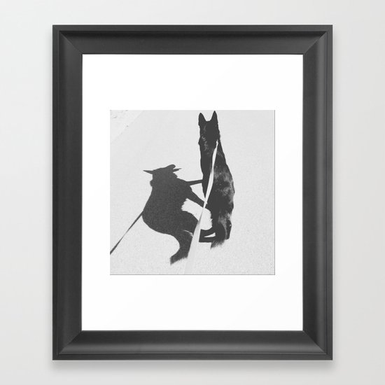 Shadow Dog Framed Art Print