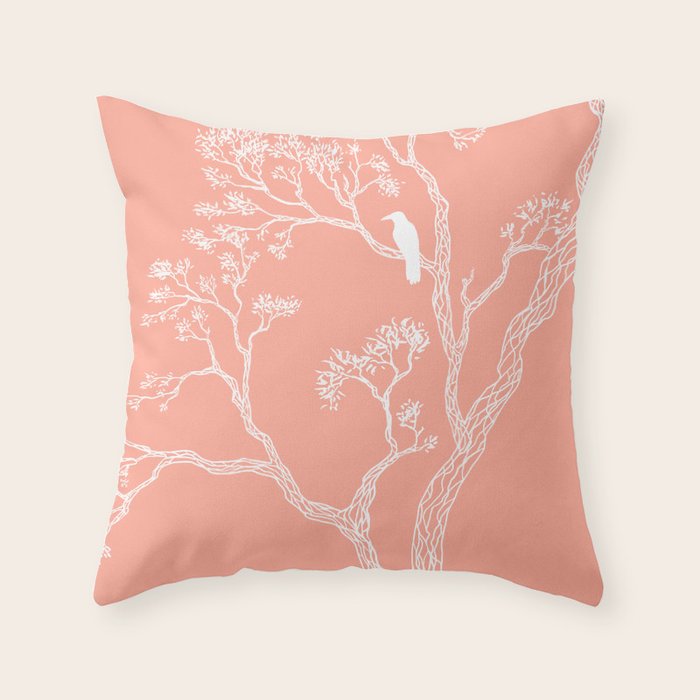 peach colored throw pillows