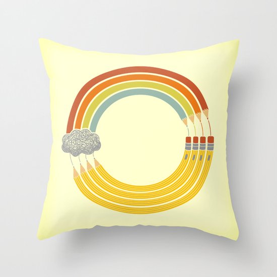 The Infinite Doodle Throw Pillow