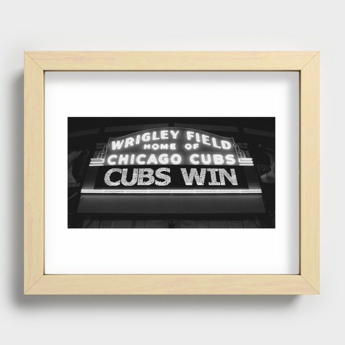 Cubs Win Recessed Framed Print by JessHumeDraws