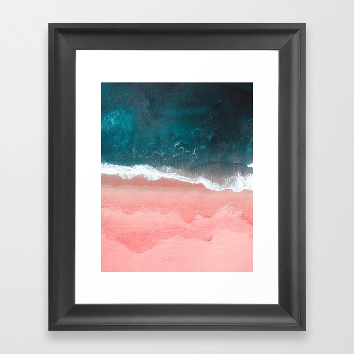 Turquoise Sea Pastel Beach III Framed Art Print