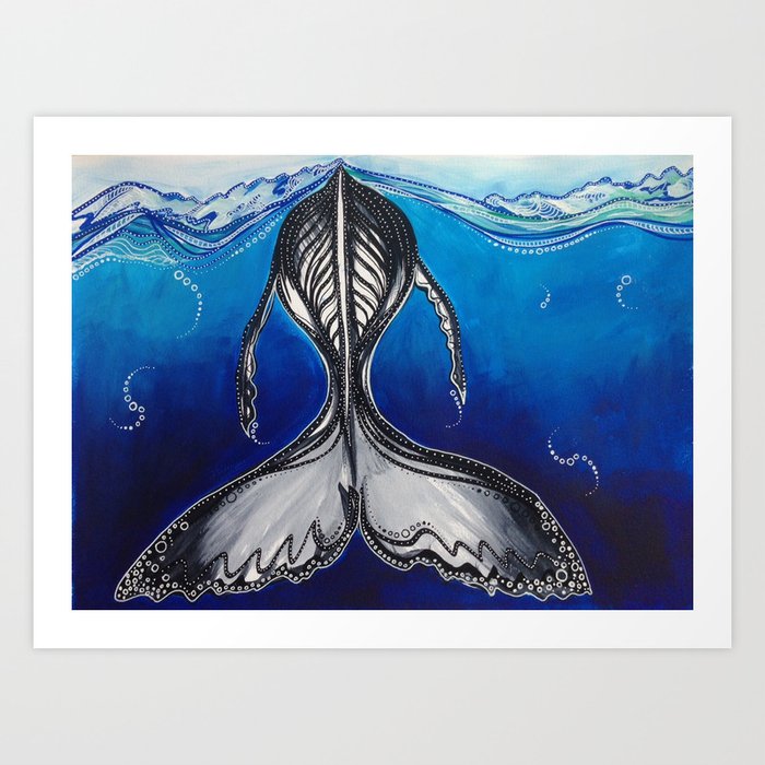 Humpback Whale Art Print Art Print