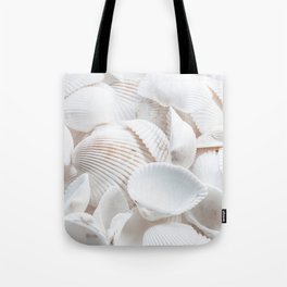 White Sea Shells by the Ocean Tote Bag