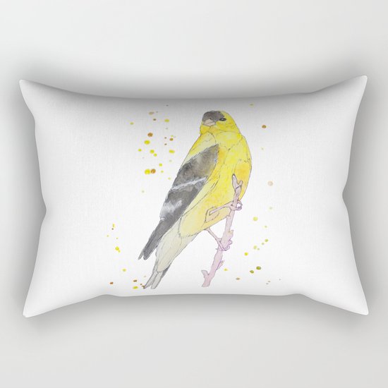 Yellow Bird Rectangular Pillow