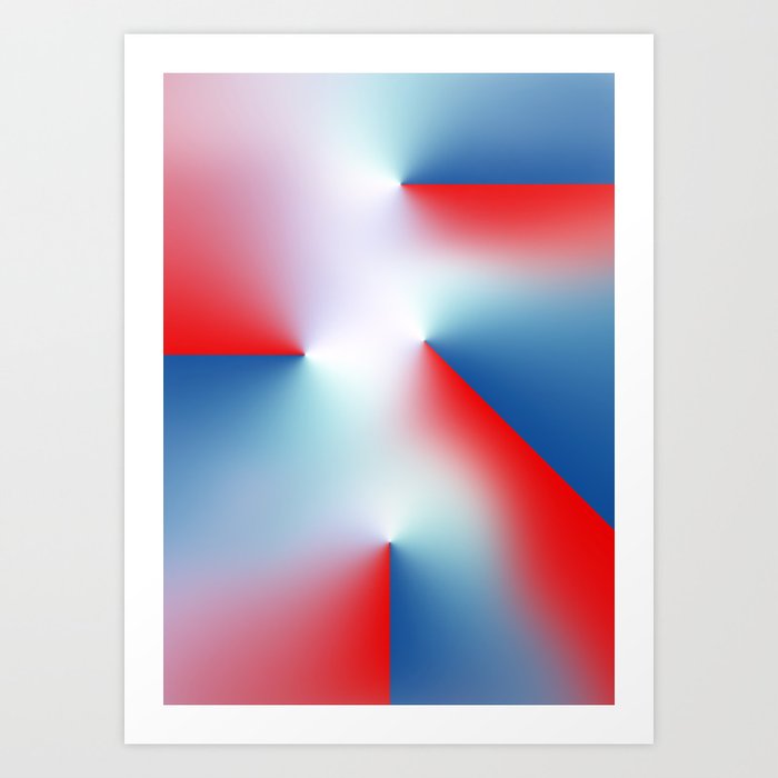 Red and Blue Art Print
