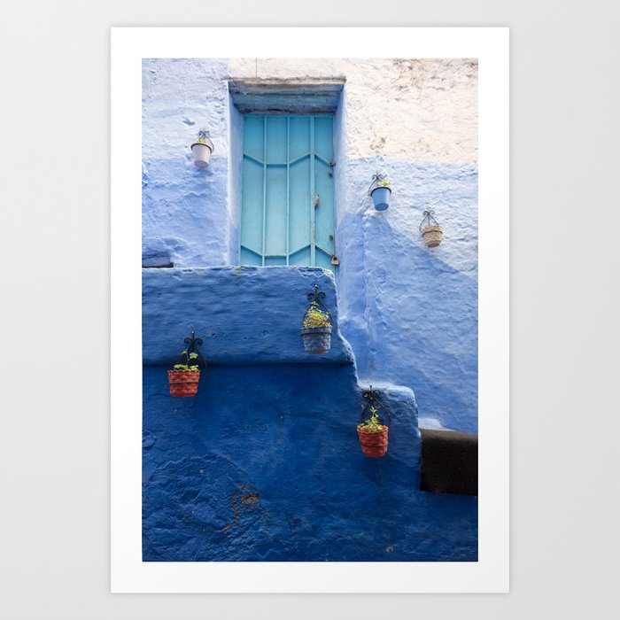 Doors - Chefchaouen IV, The Blue City - Morocco Art Print