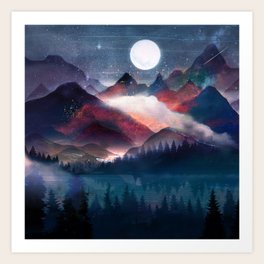 mountains art prints for