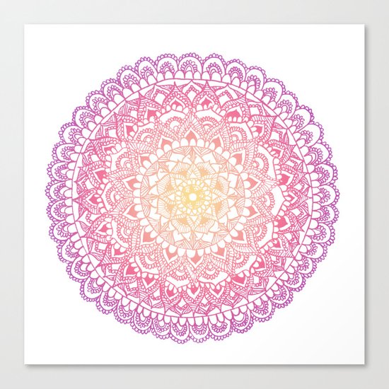 Sunset Mandala Canvas Print