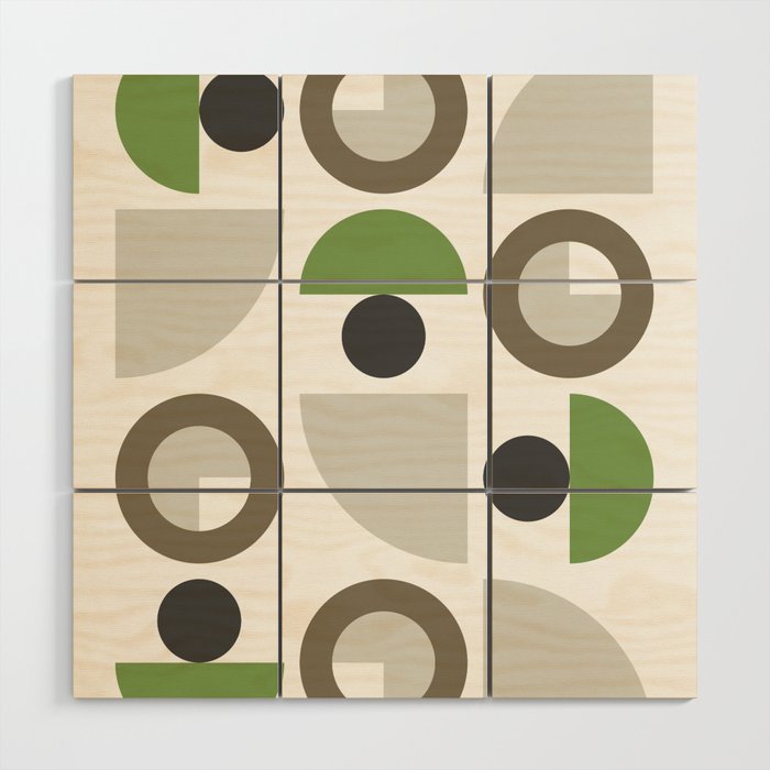 Classic geometric arch circle composition 4 Wood Wall Art