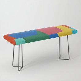 Colorful Abstract Modern Painting II Bench