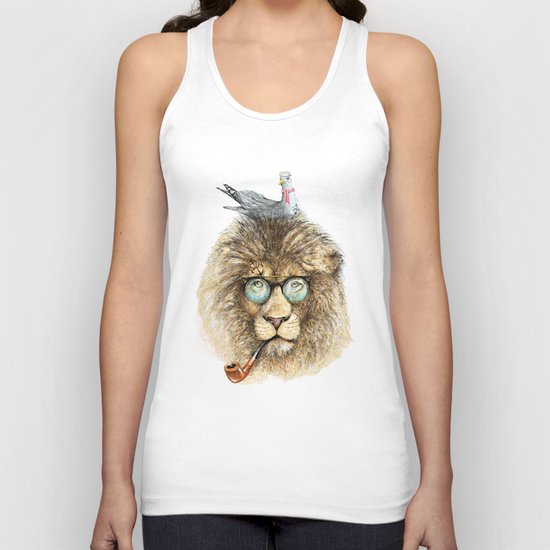 Lion sailor & seagull Unisex Tank Top