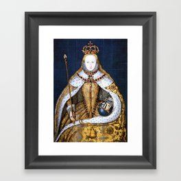 Queen Elizabeth I of England in Her Coronation Robe Framed Art Print
