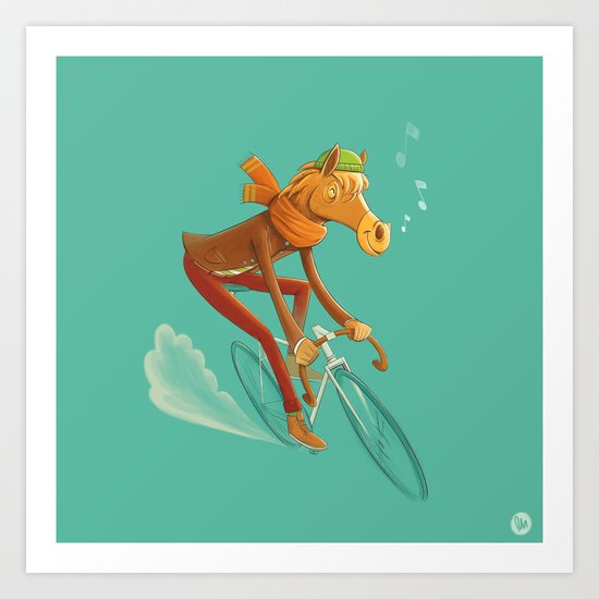 I want to ride my bicycle! Art Print
