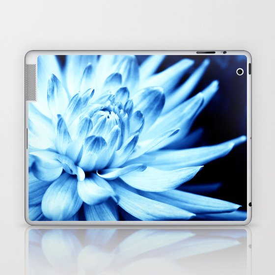 Expressive Dahlia In Light Blue Laptop & iPad Skin