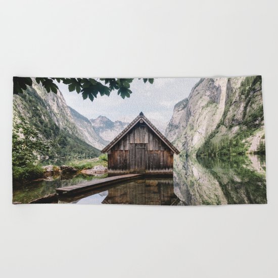 Famous cabin Beach Towel