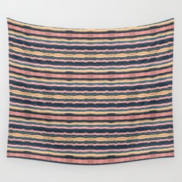 Blended textured colourful horizontal stripes Wall Tapestry