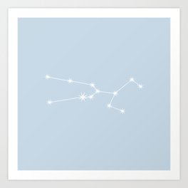 TAURUS Pastel Blue – Zodiac Astrology Star Constellation Art Print