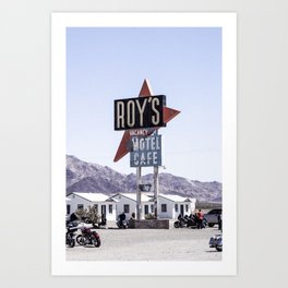 Roy's Motel Cafe, Route 66 Art Print